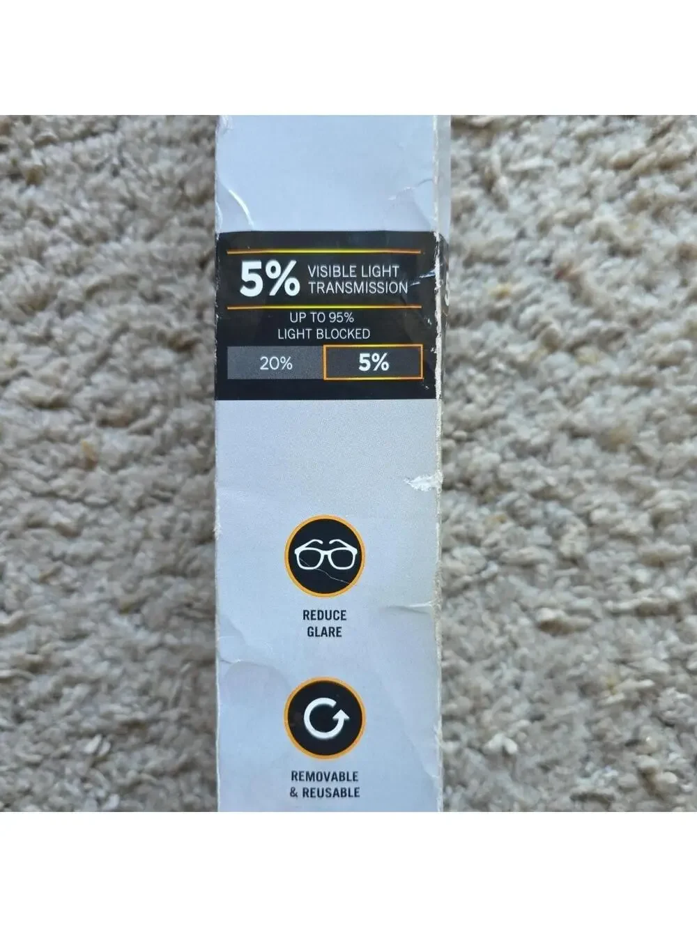 Gila Static Cling 5% Window Tint Dyed Vinyl 50146231 Open Box